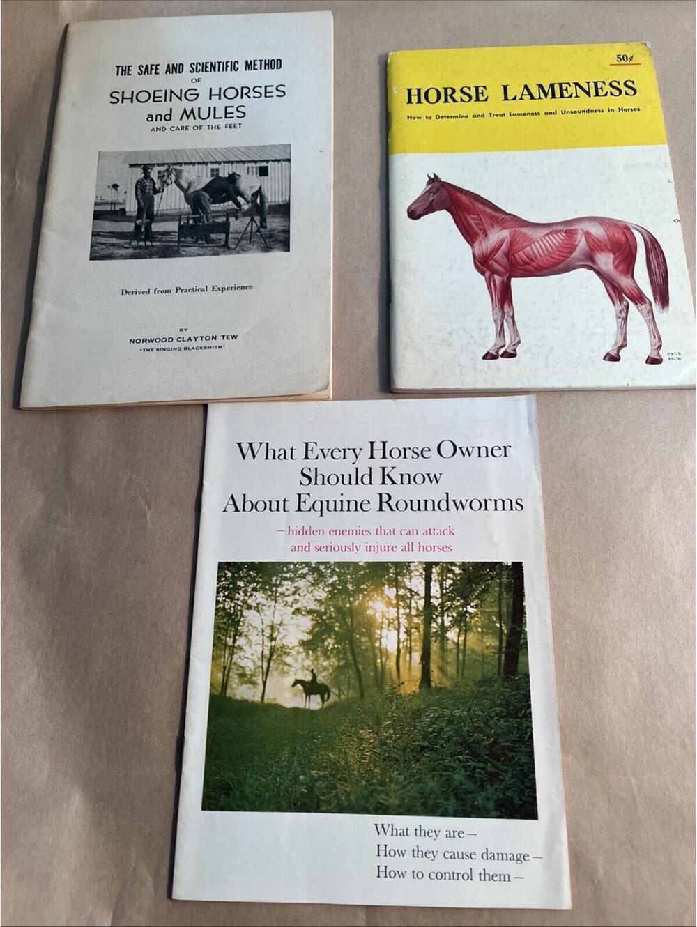 Three Books/pamplet  Horse Care, Lameness, Conditioning,  Good Condition